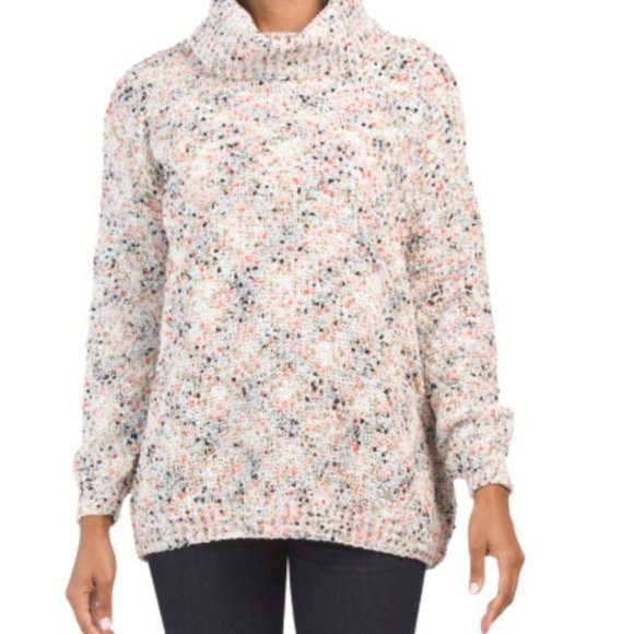 moon & madison Sweaters - Moon & Madison Confetti Cowl Chenille Tunic Sweater Size M